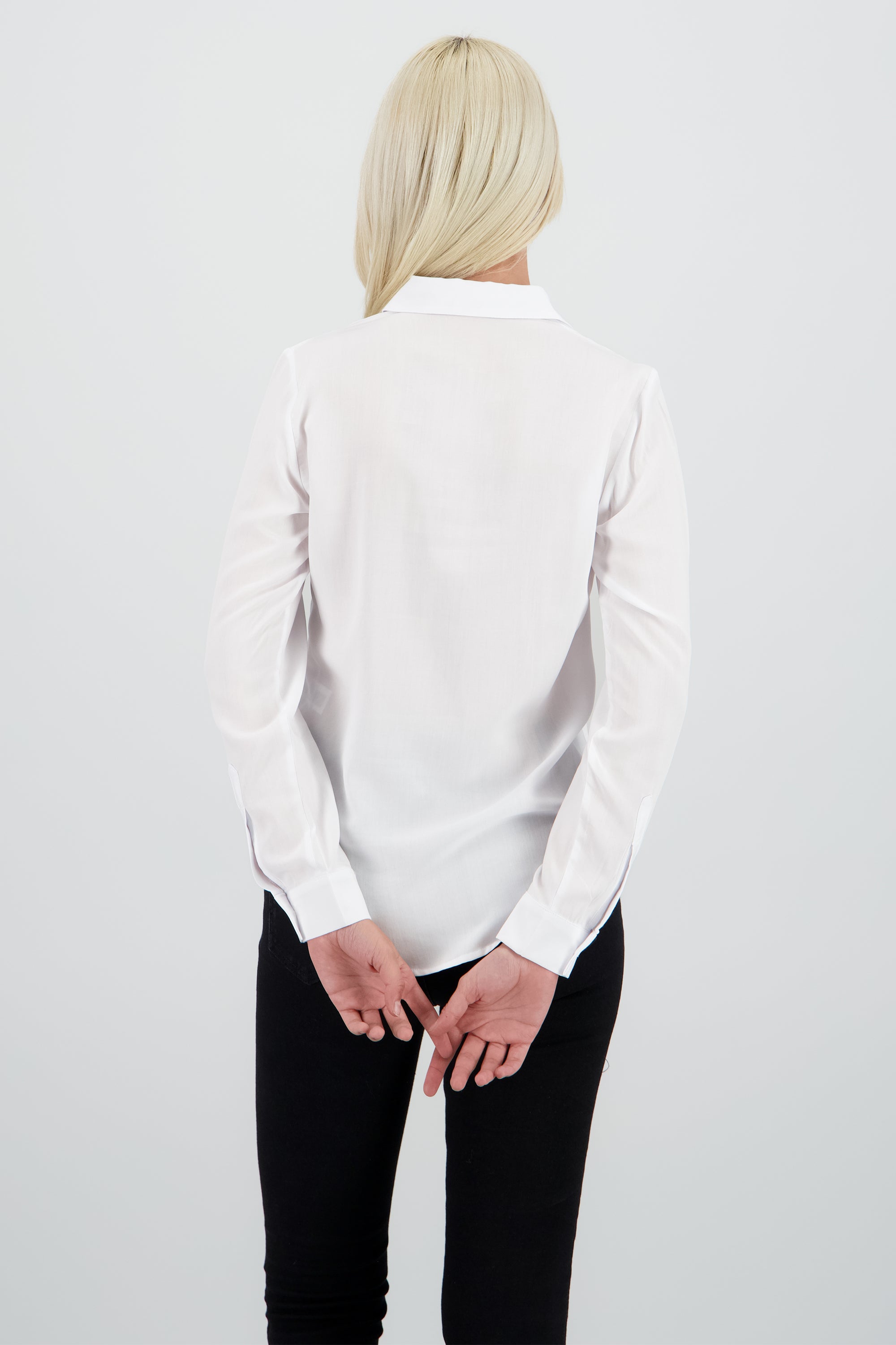 Camisa Manga Larga Lisa BLANCO