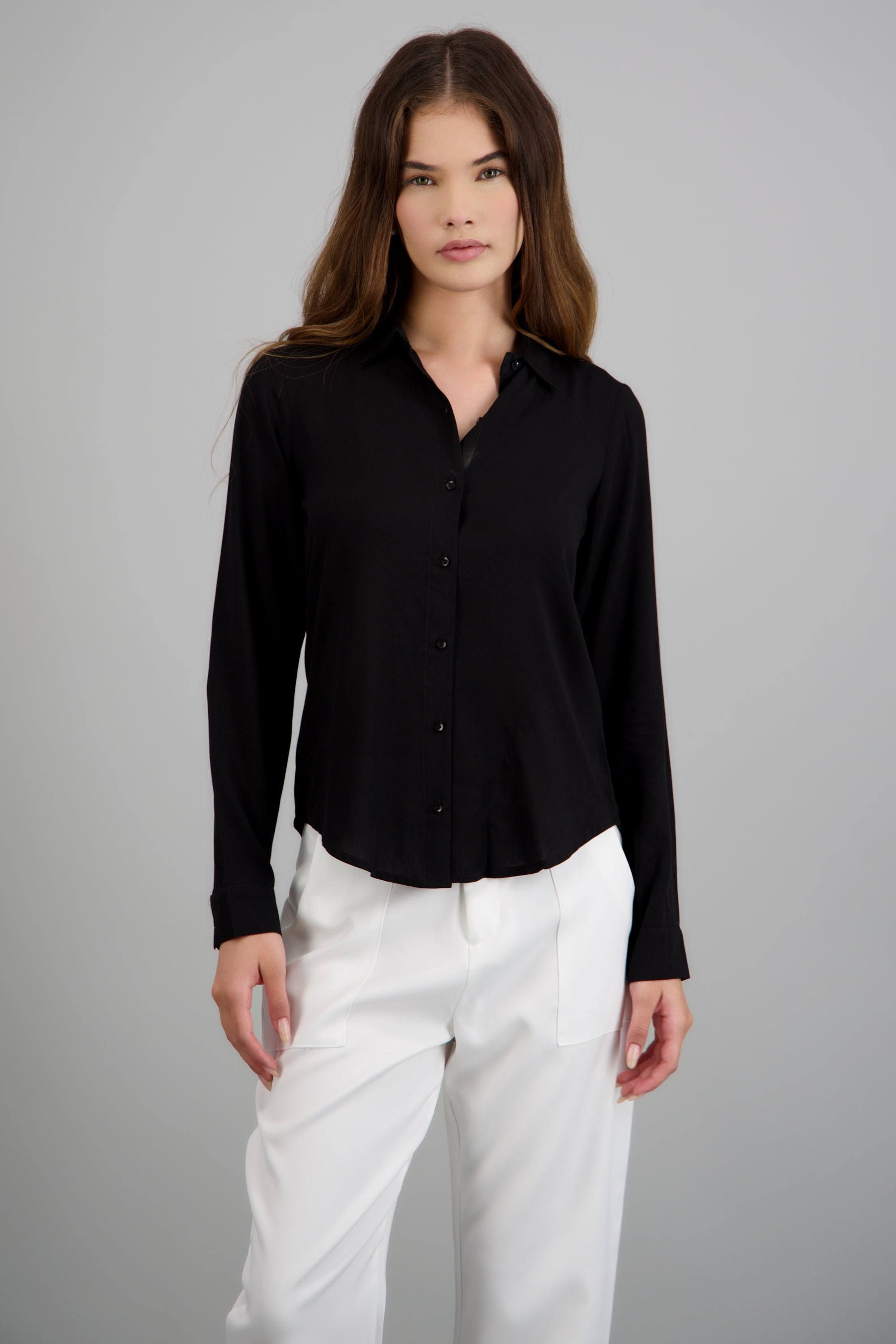 CAMISA M/L BOTONES NEGRO