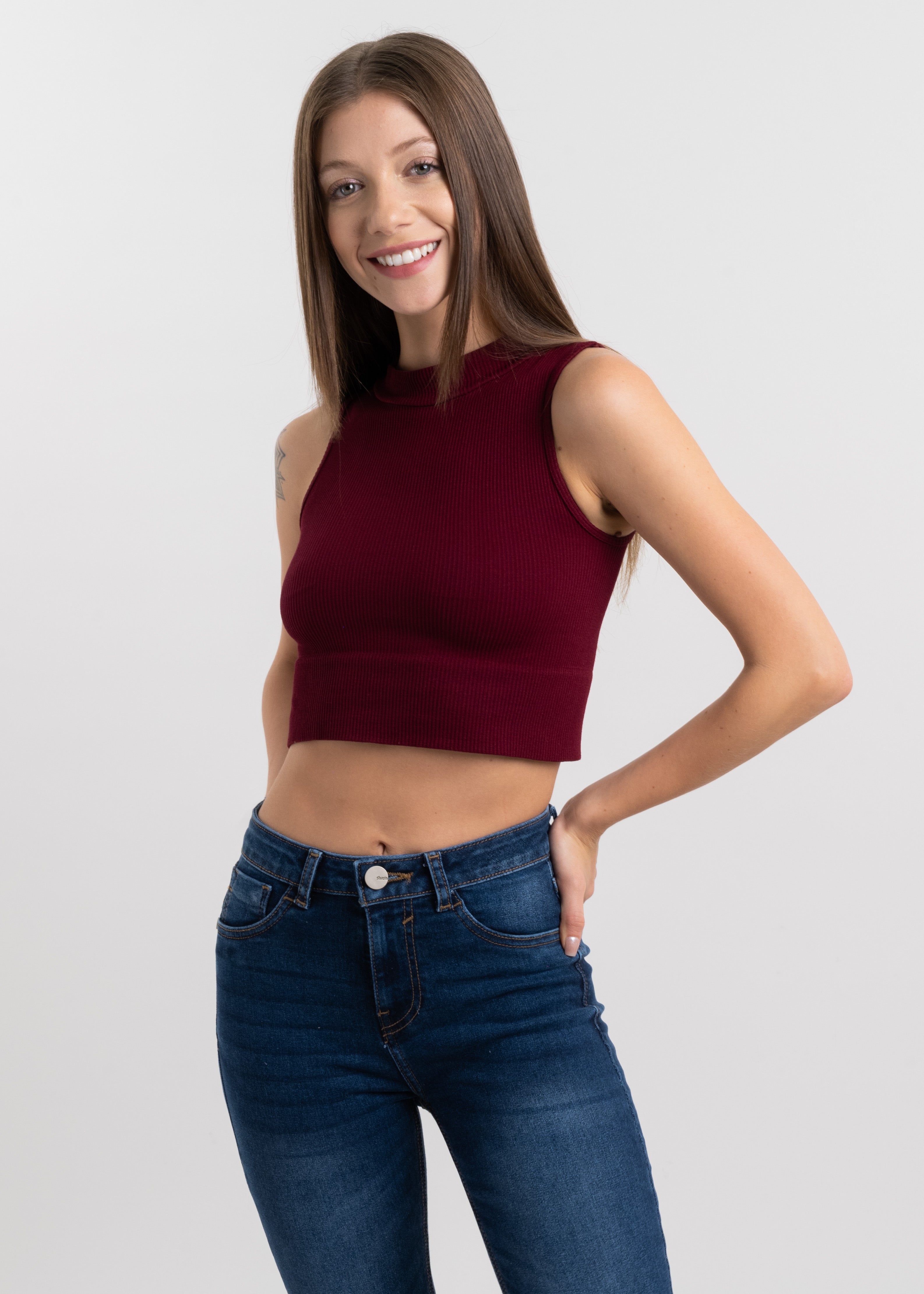 Top Acanalado VINO