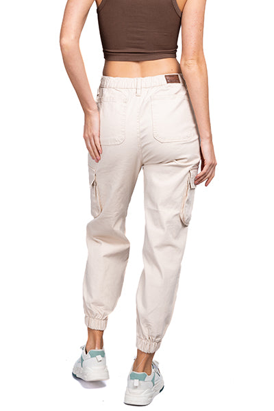 Jeans Cargo Cintura Alta Dos Bolsas ARENA