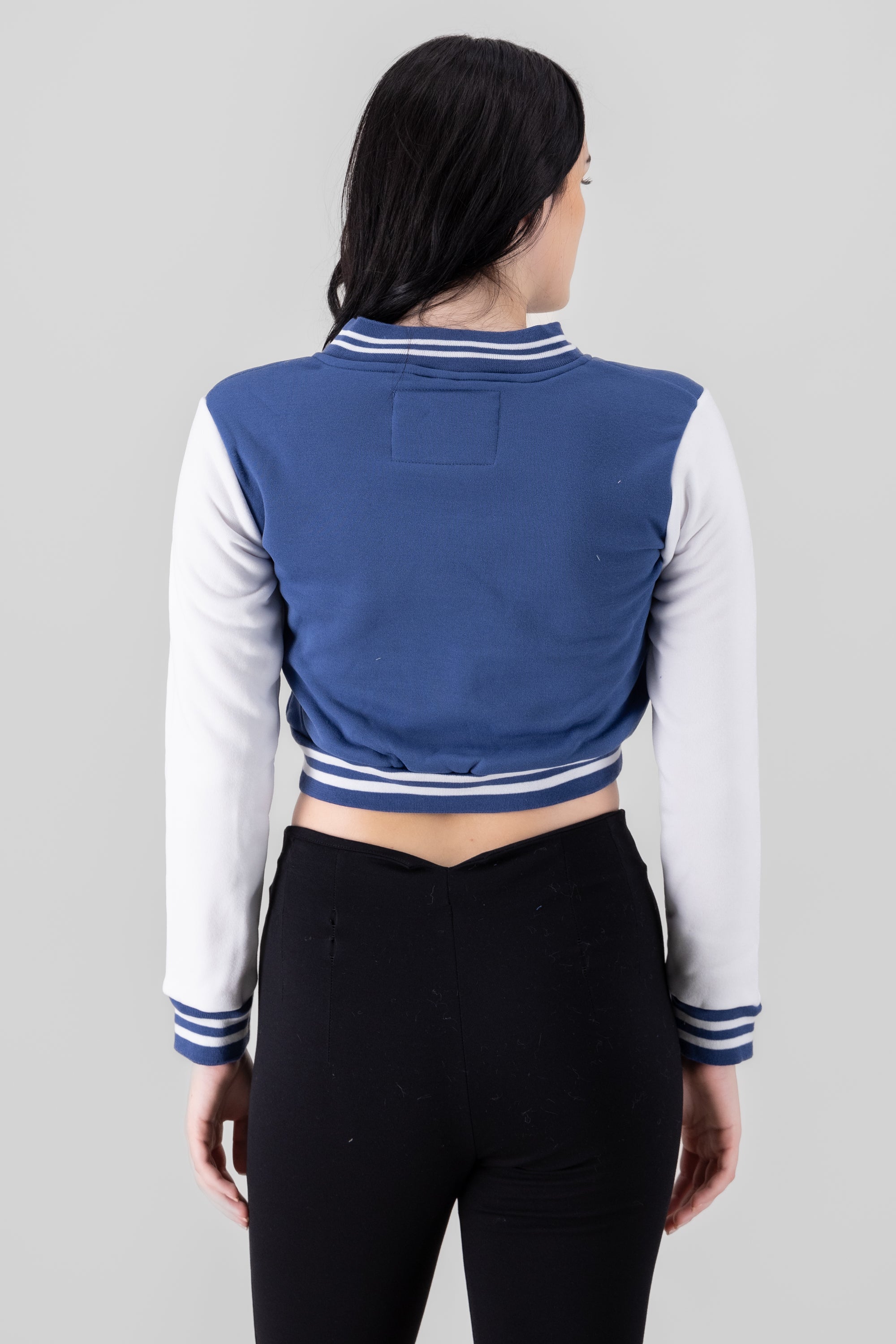 Chamarra bomber bicolor AZUL