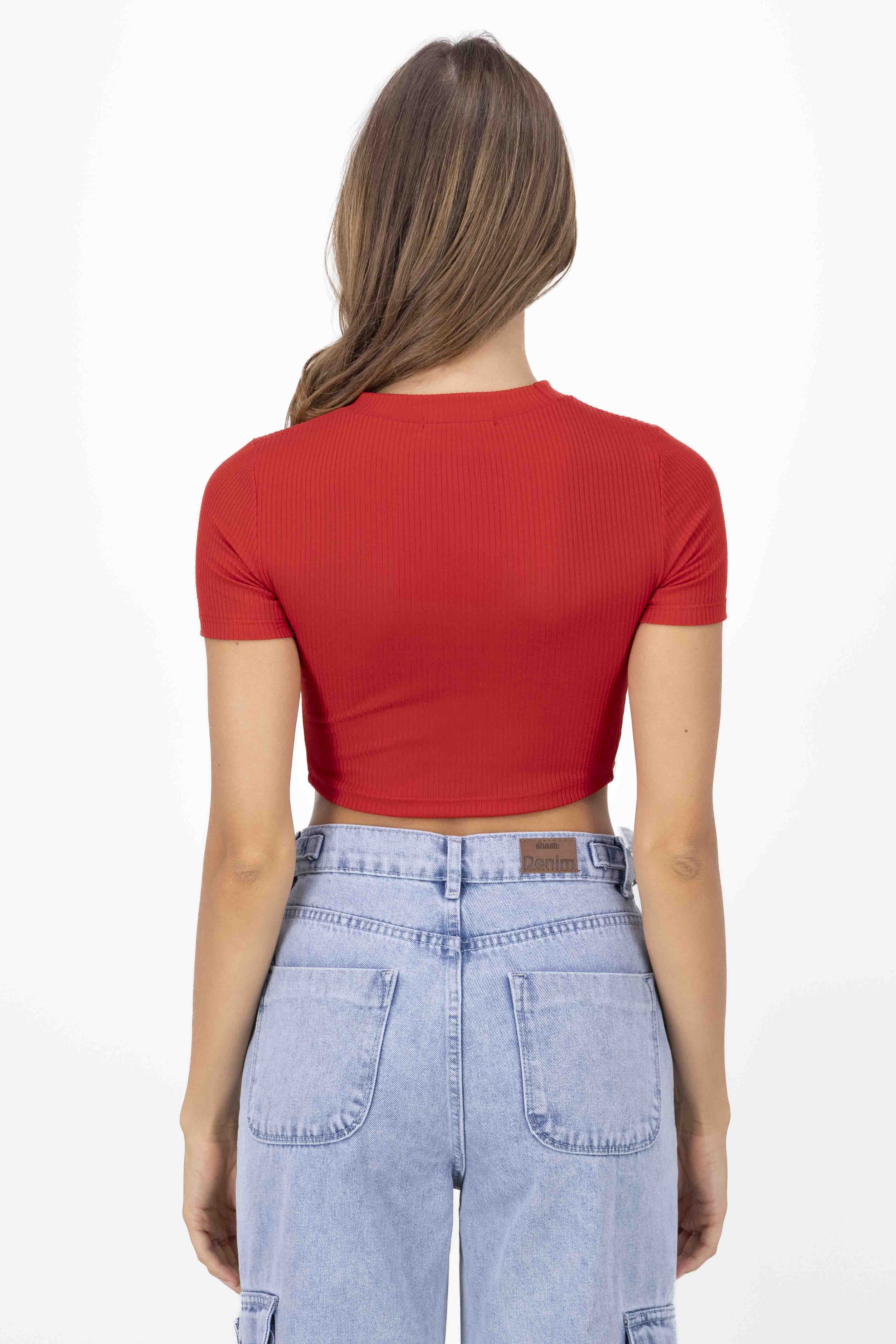 Top Cuello Alto Los Angeles ROJO QUEMADO