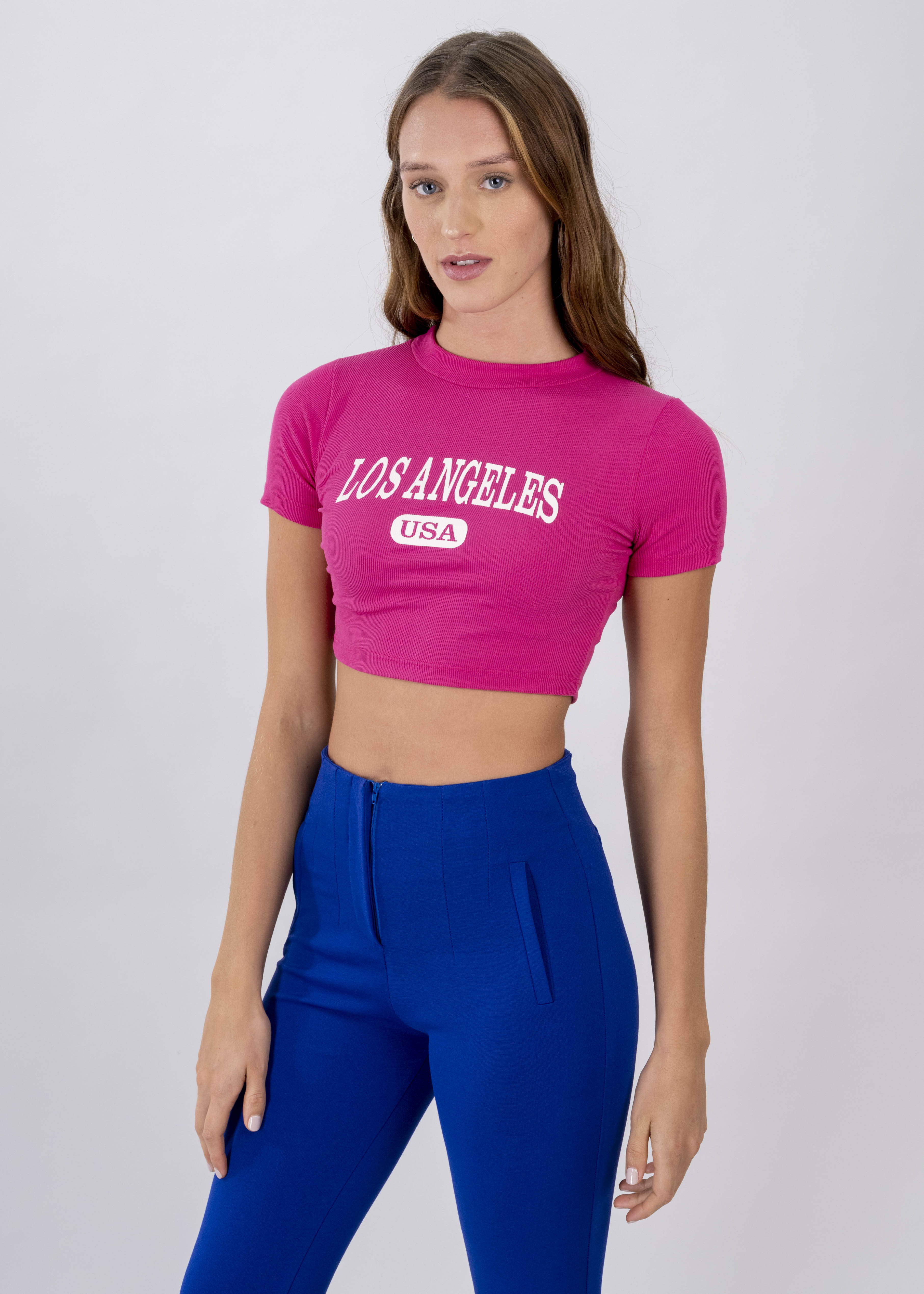 Top Cuello Alto Los Angeles ROSA COMBO
