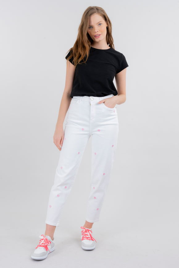 Jeans mom corazones