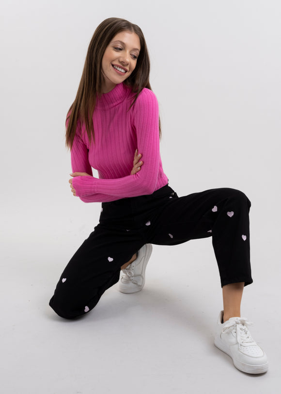 Jeans mom corazones