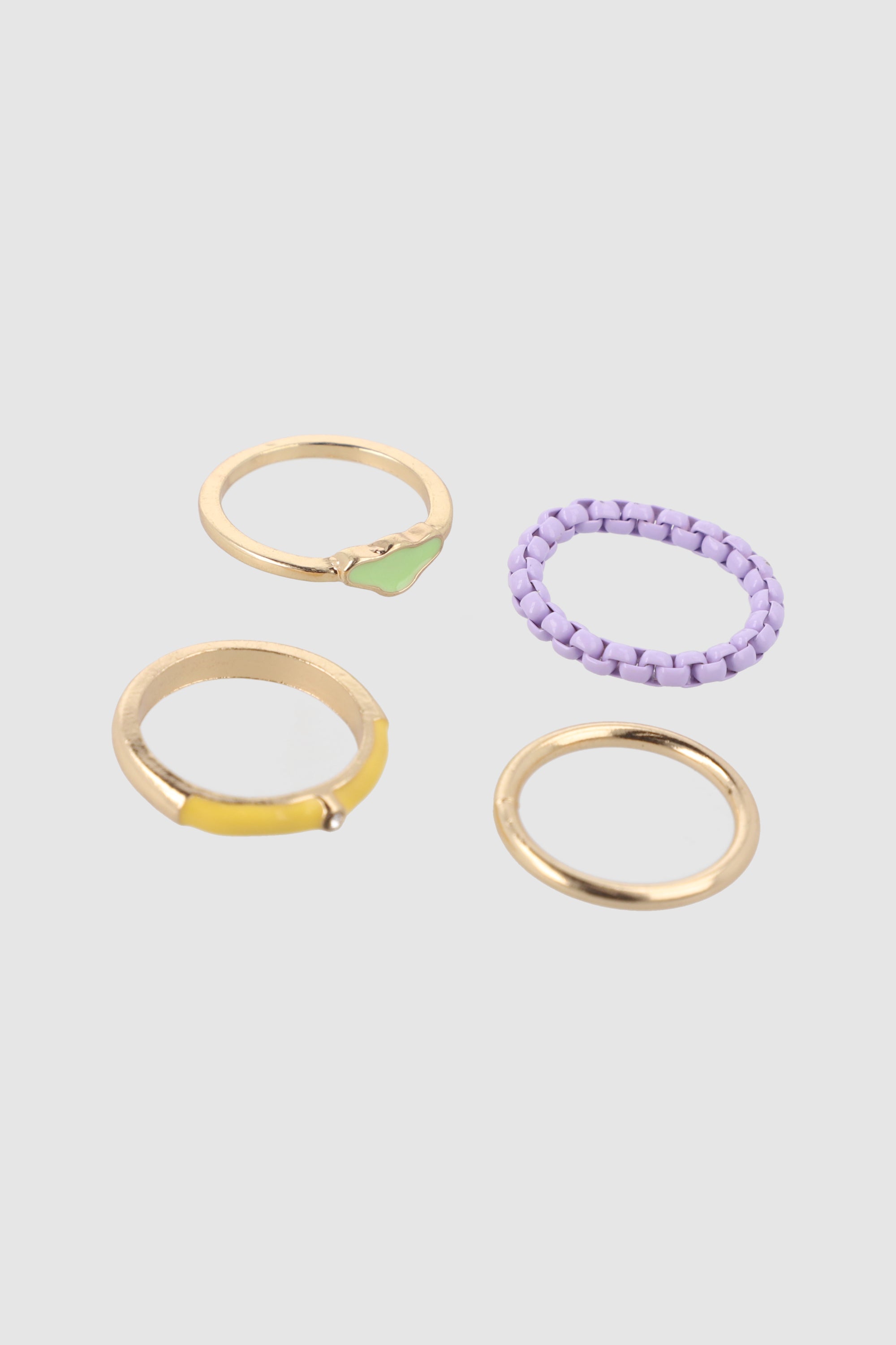 4 P Anillos Color ORO