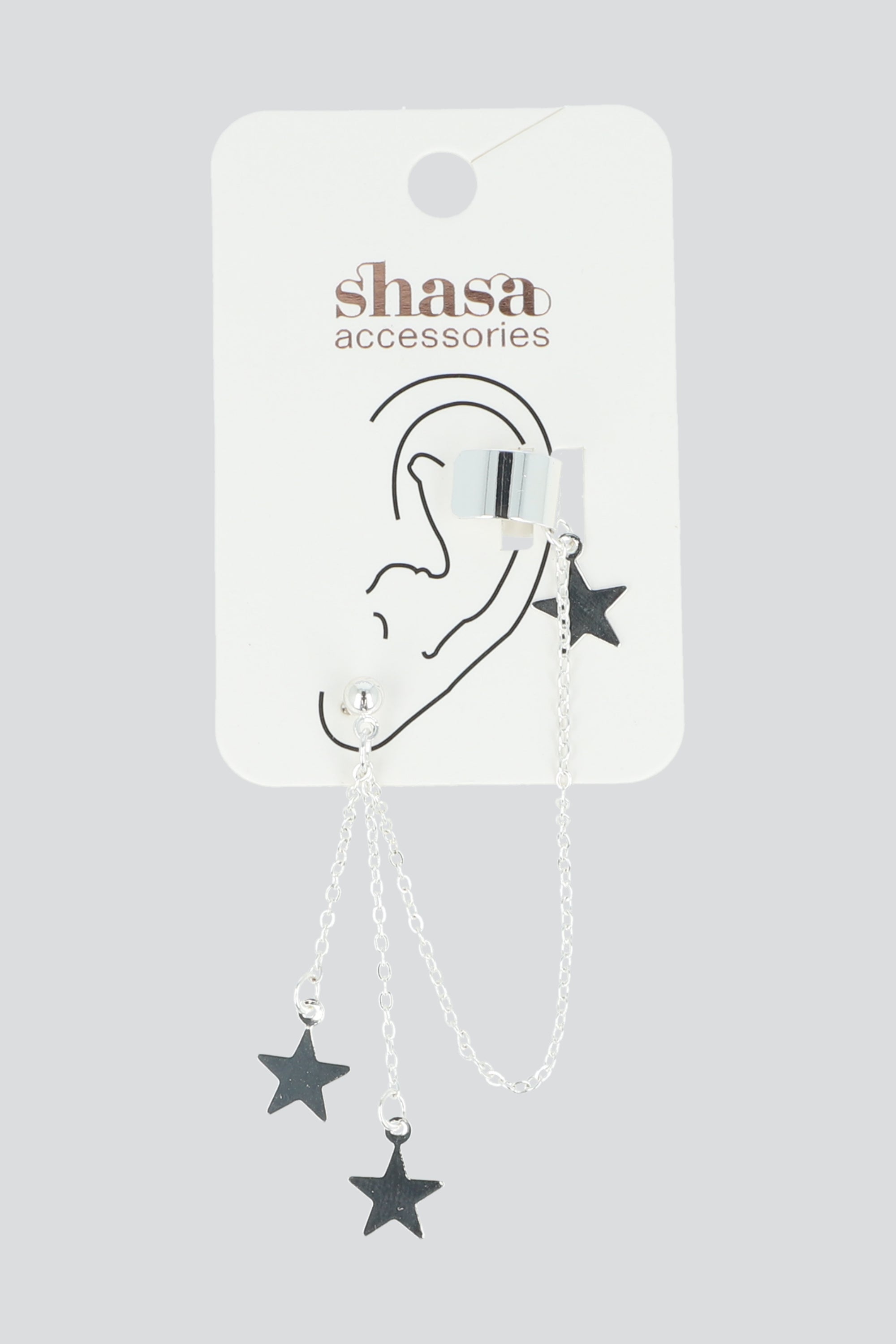Earcuff Colgante Estrella PLATA