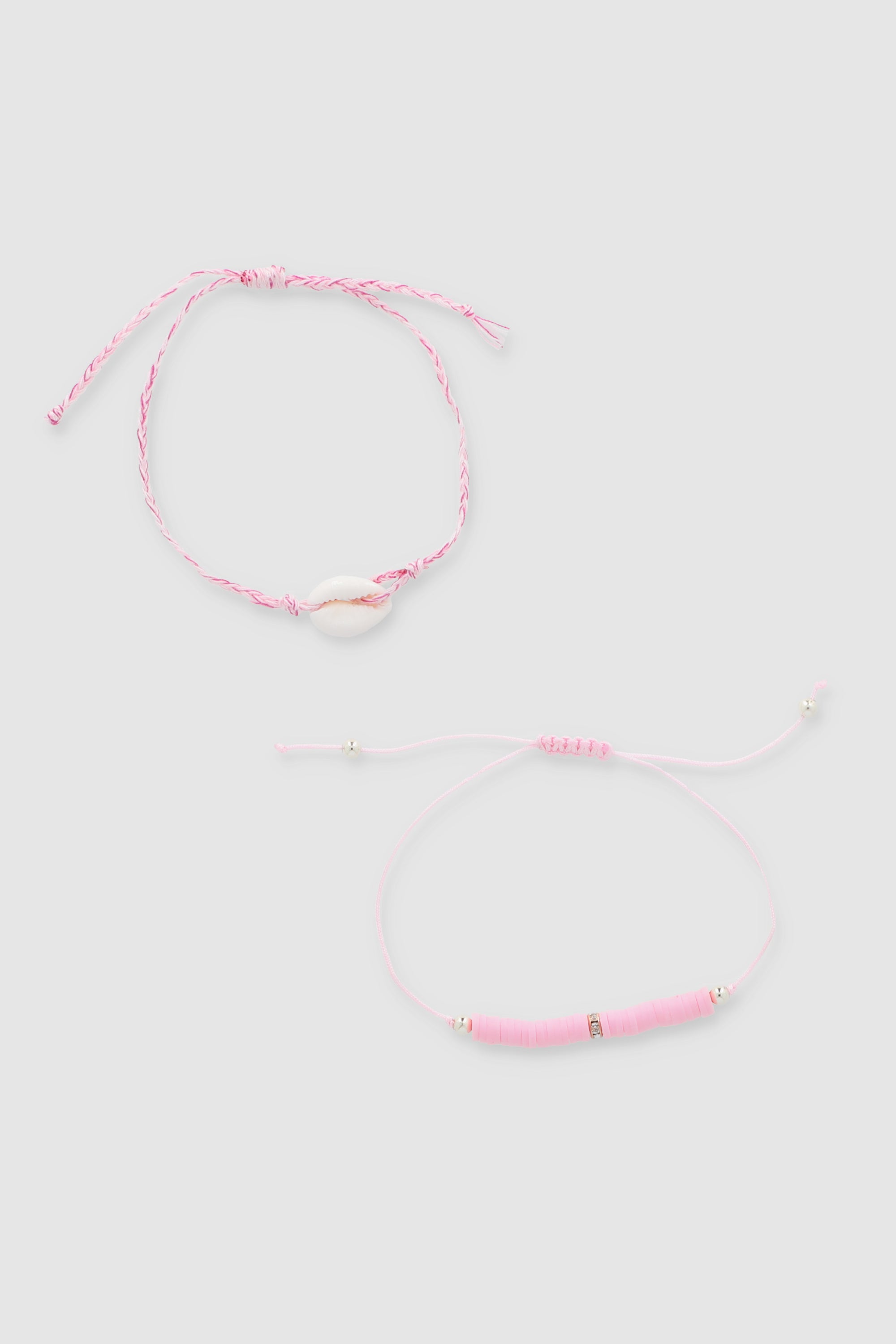 2 PULSERAS CONCHITA COLOR ROSA