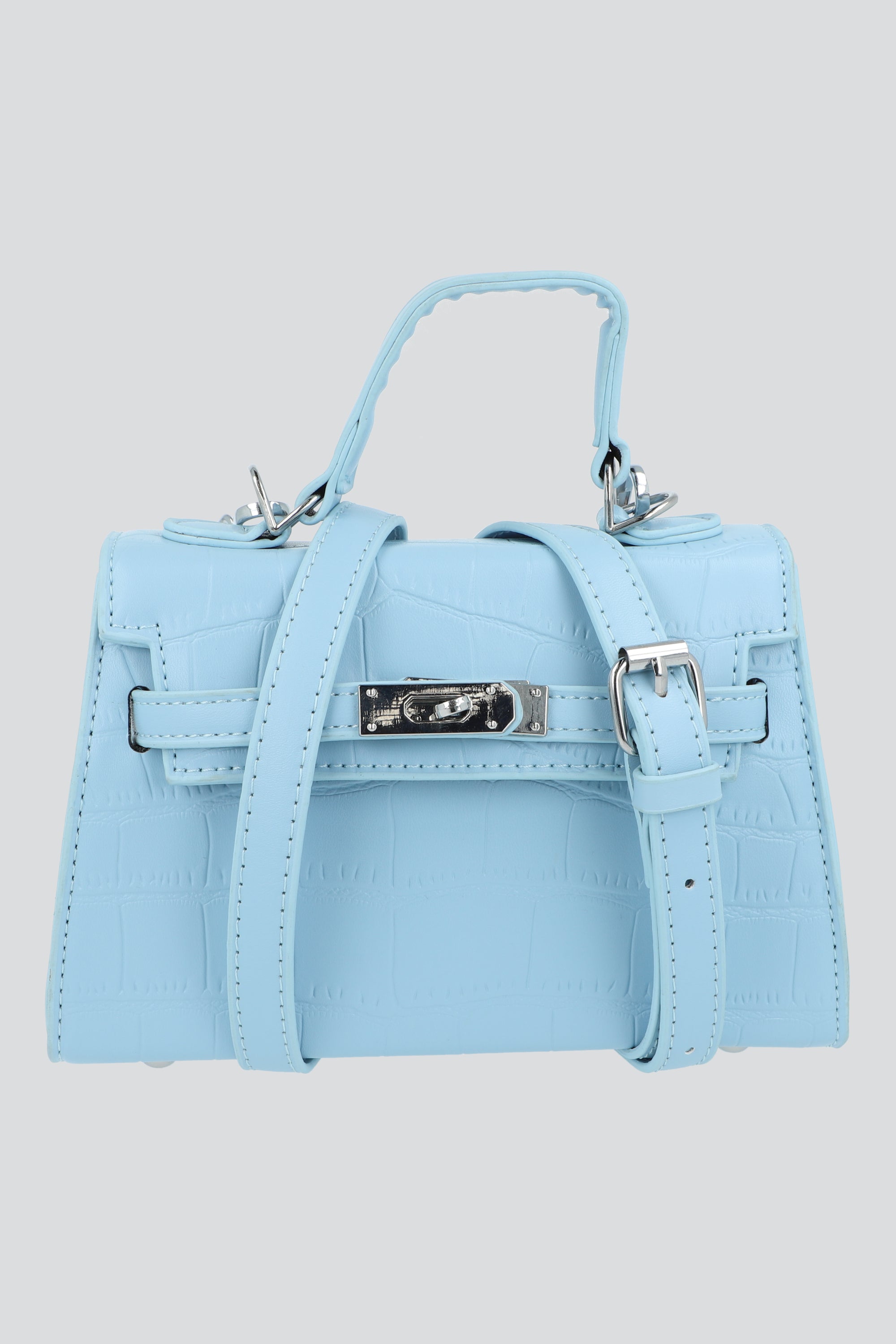 Bolsa Crossbody Estructurada Textura AZUL CIELO