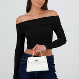 Bolsa Crossbody Estructurada Textura