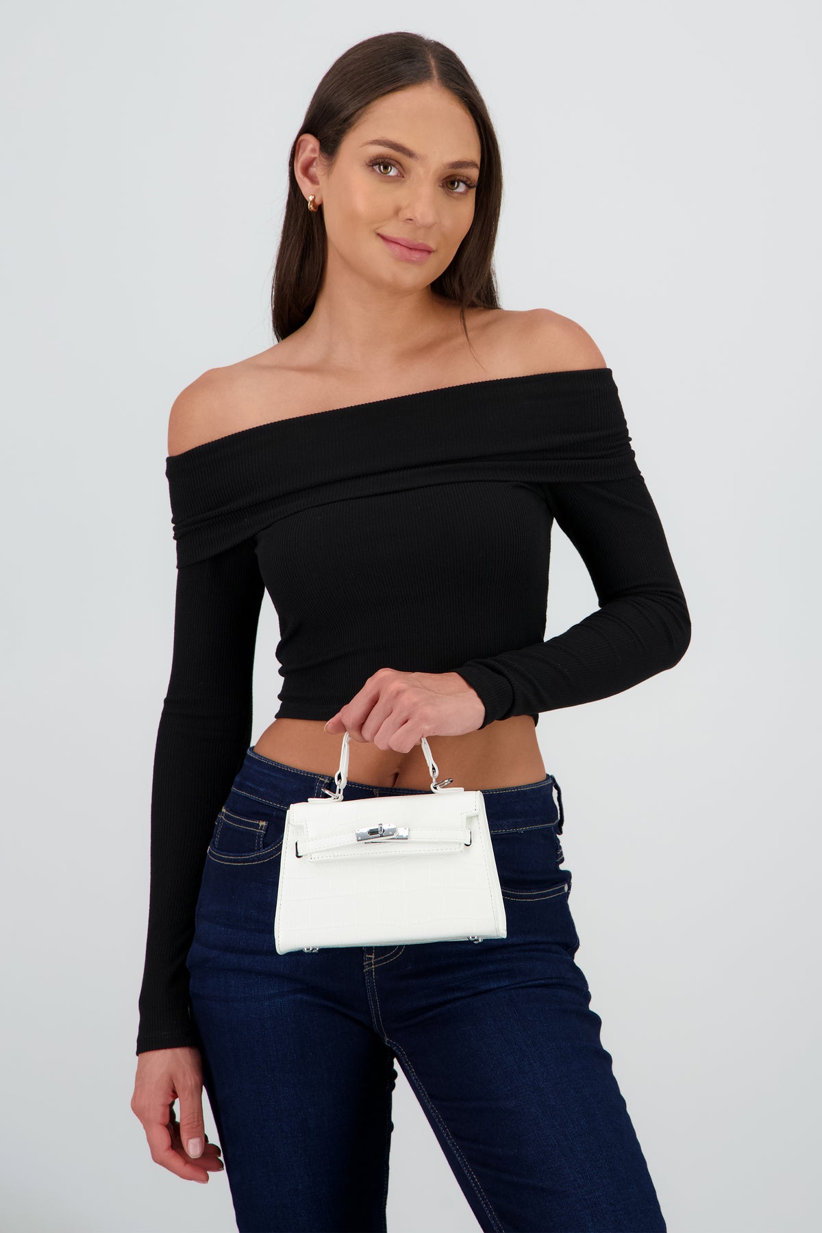 Bolsa Crossbody Estructurada Textura