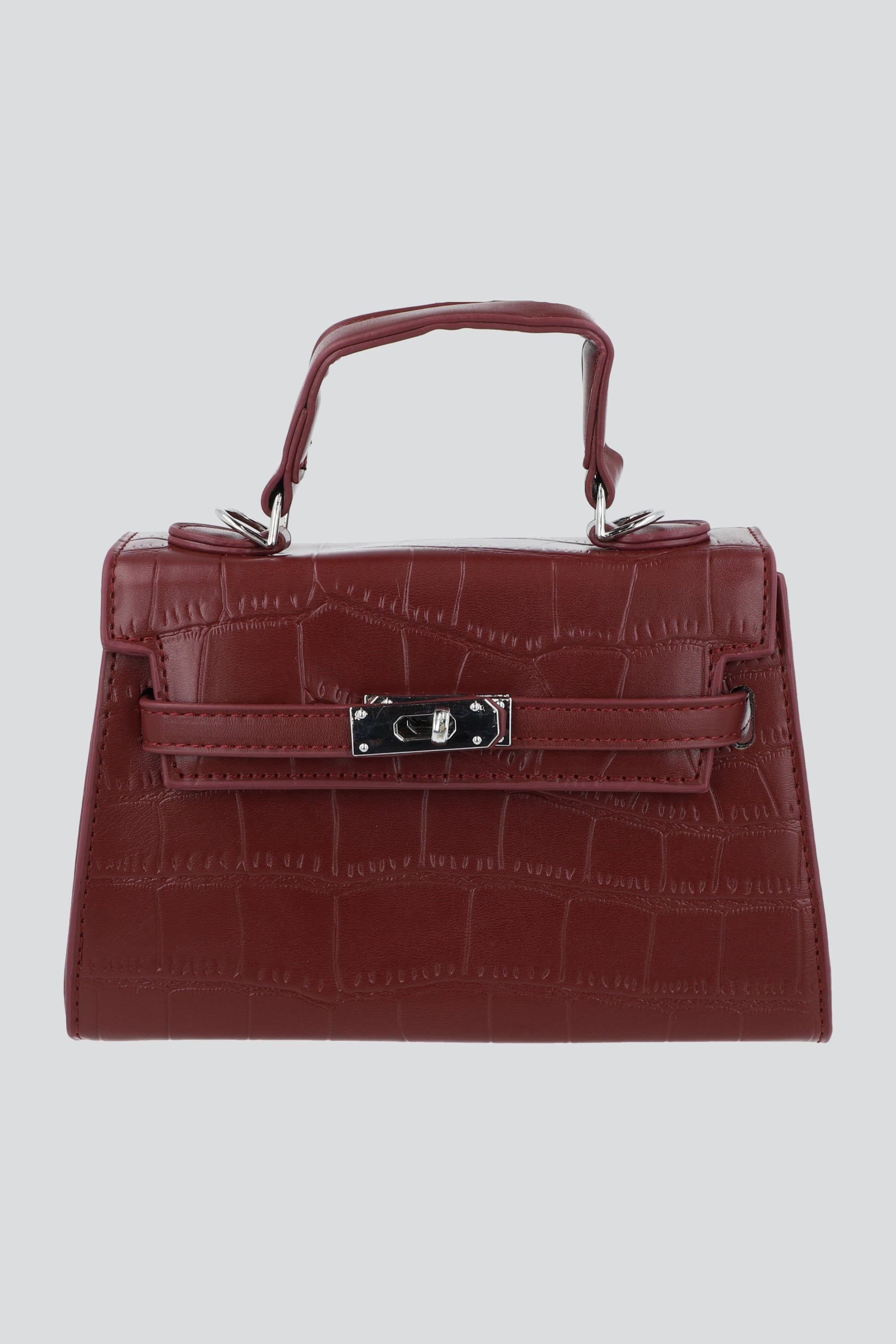 Bolsa Crossbody Estructurada Textura CIRUELA