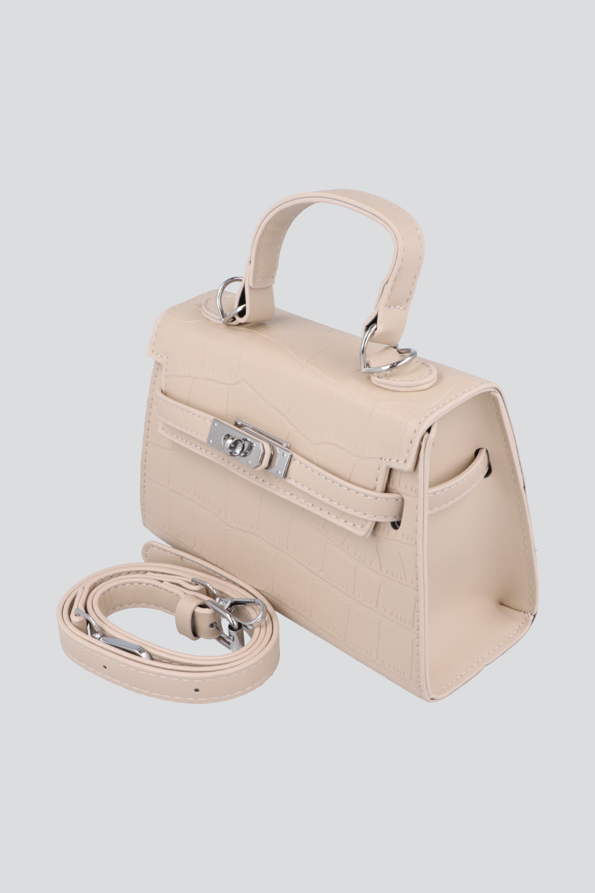 Bolsa Crossbody Estructurada Textura TAUPE