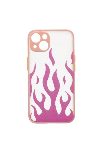 Funda celular flamas i13 ROSA