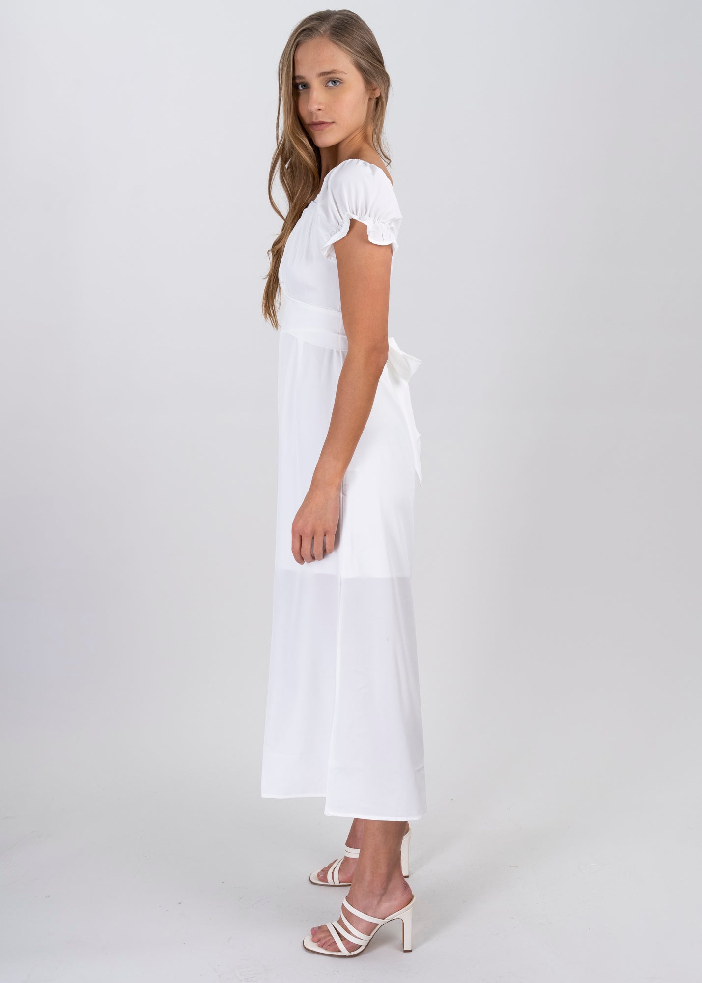 Jumpsuit Midi Fruncido Amplio BLANCO