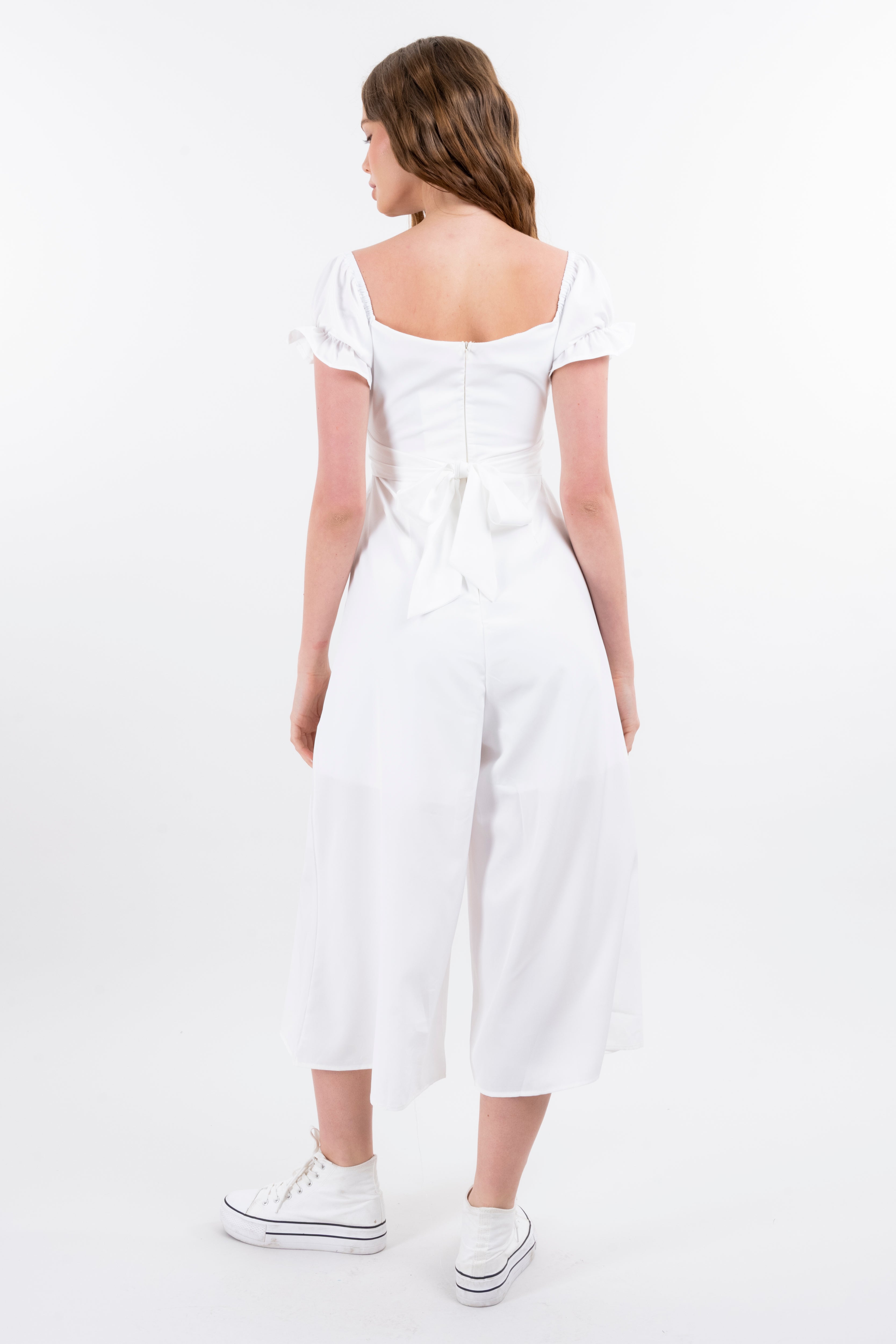 Jumpsuit Midi Fruncido Amplio CREMA