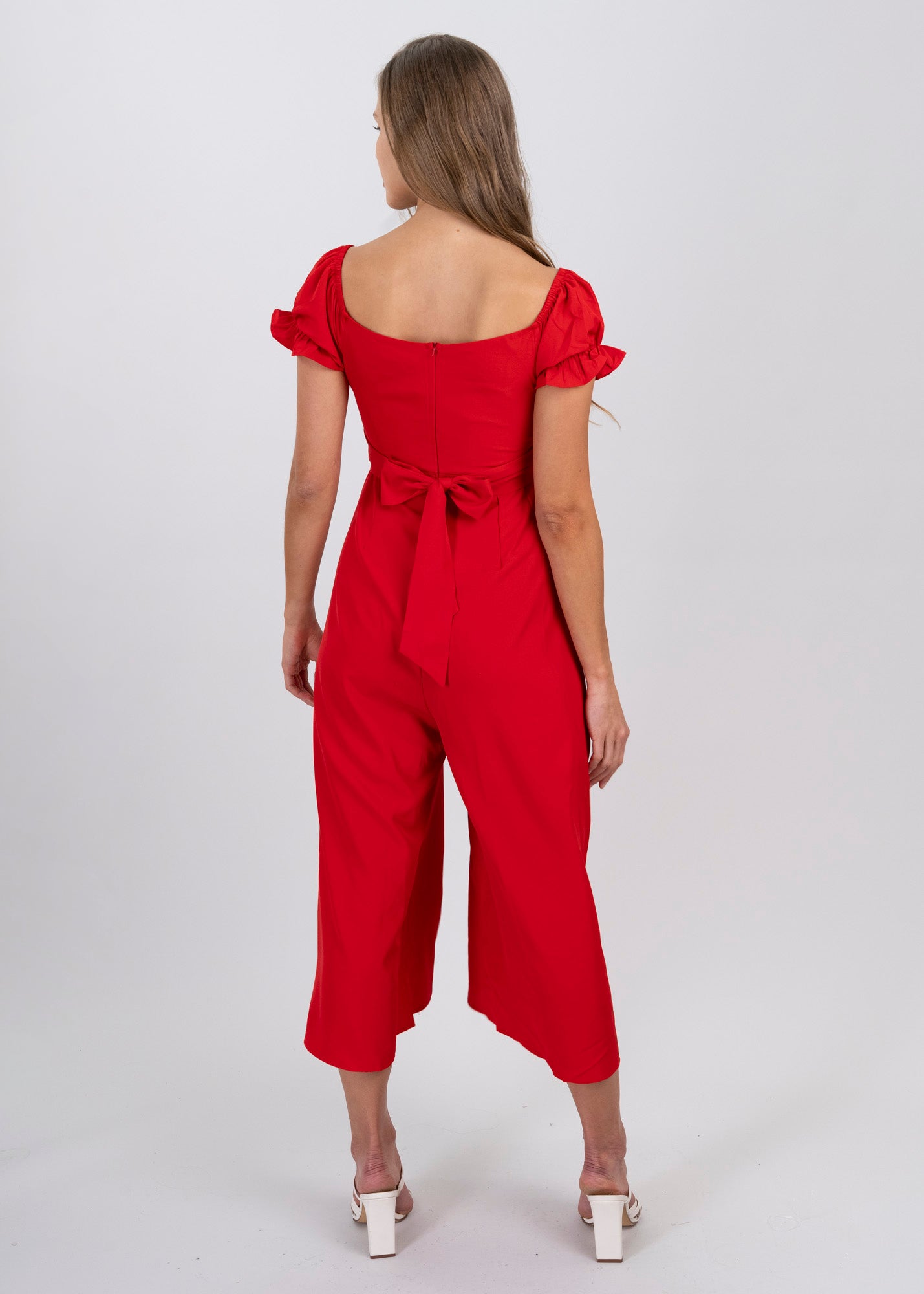 Jumpsuit Midi Fruncido Amplio ROJO