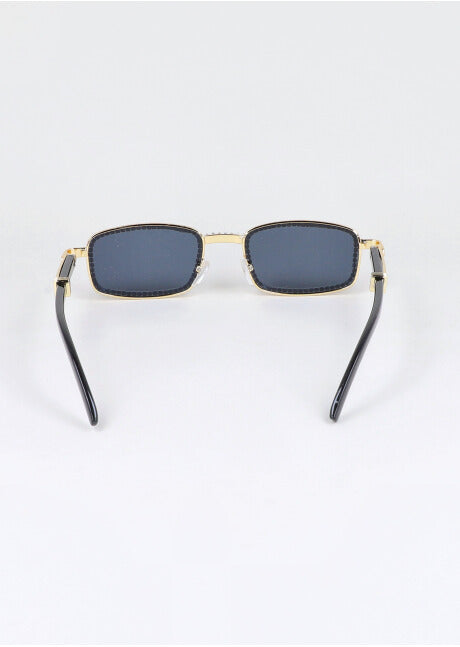 Lentes sol cuadrados brillos incrustados