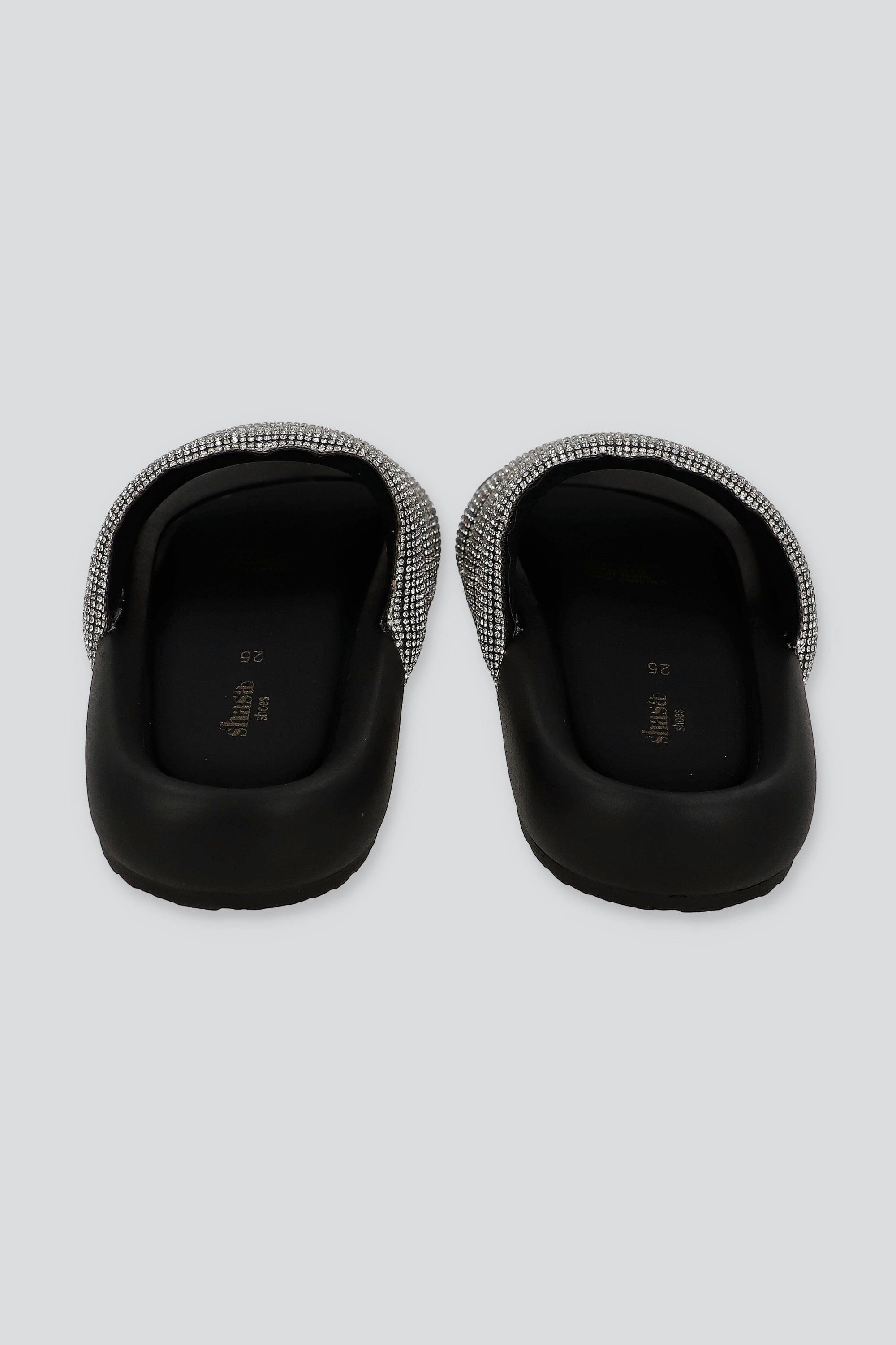 Sandalias capitonada brillos NEGRO