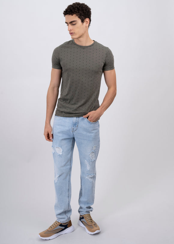 Jeans Rectos Destrucciones