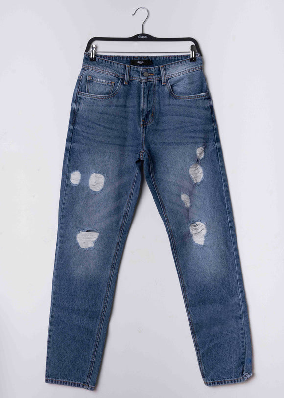 Jeans Rectos Destrucciones