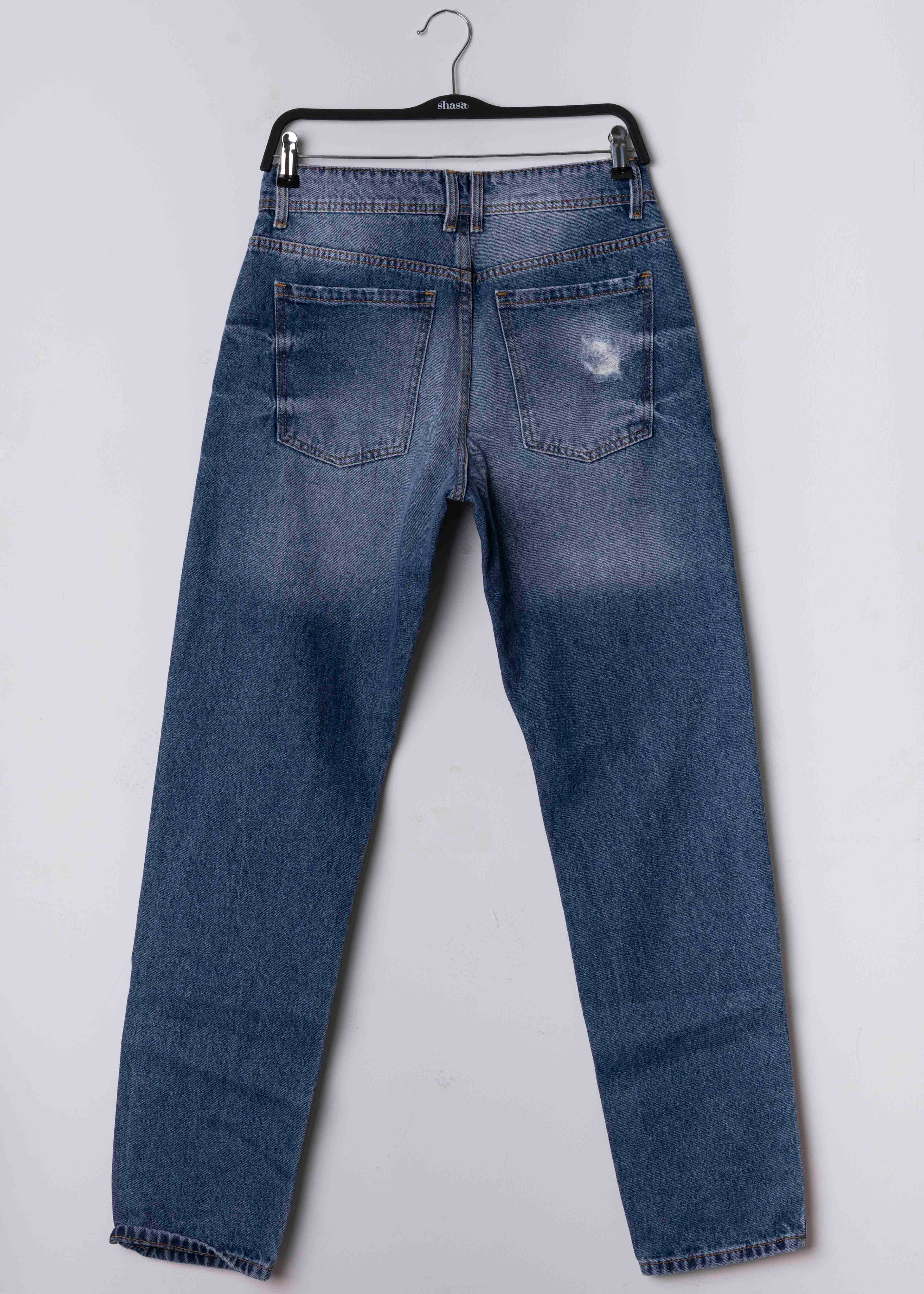 Jeans Rectos Destrucciones MEDIUM WASH