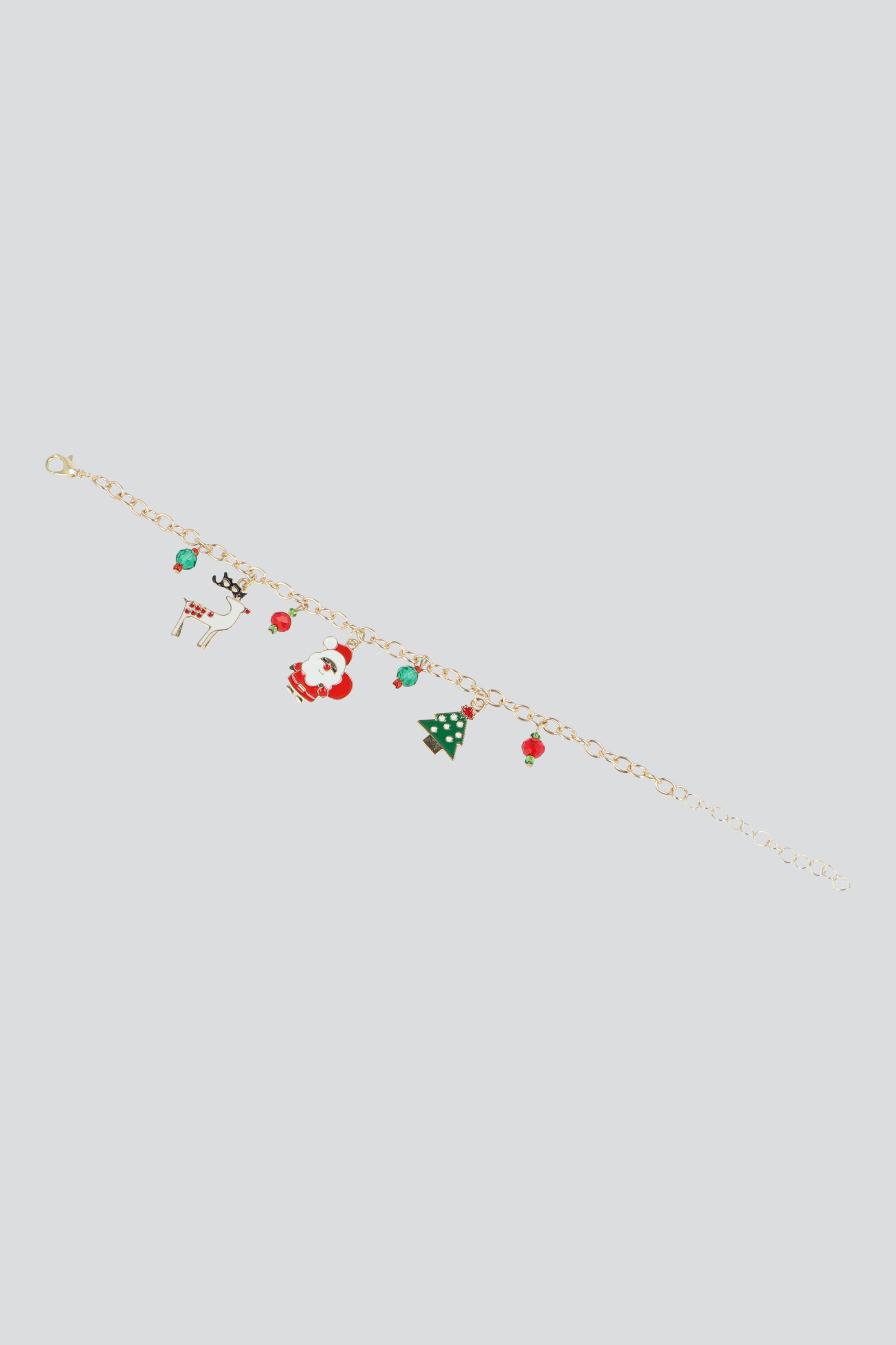 Pulsera eslabones dijes navideños ORO