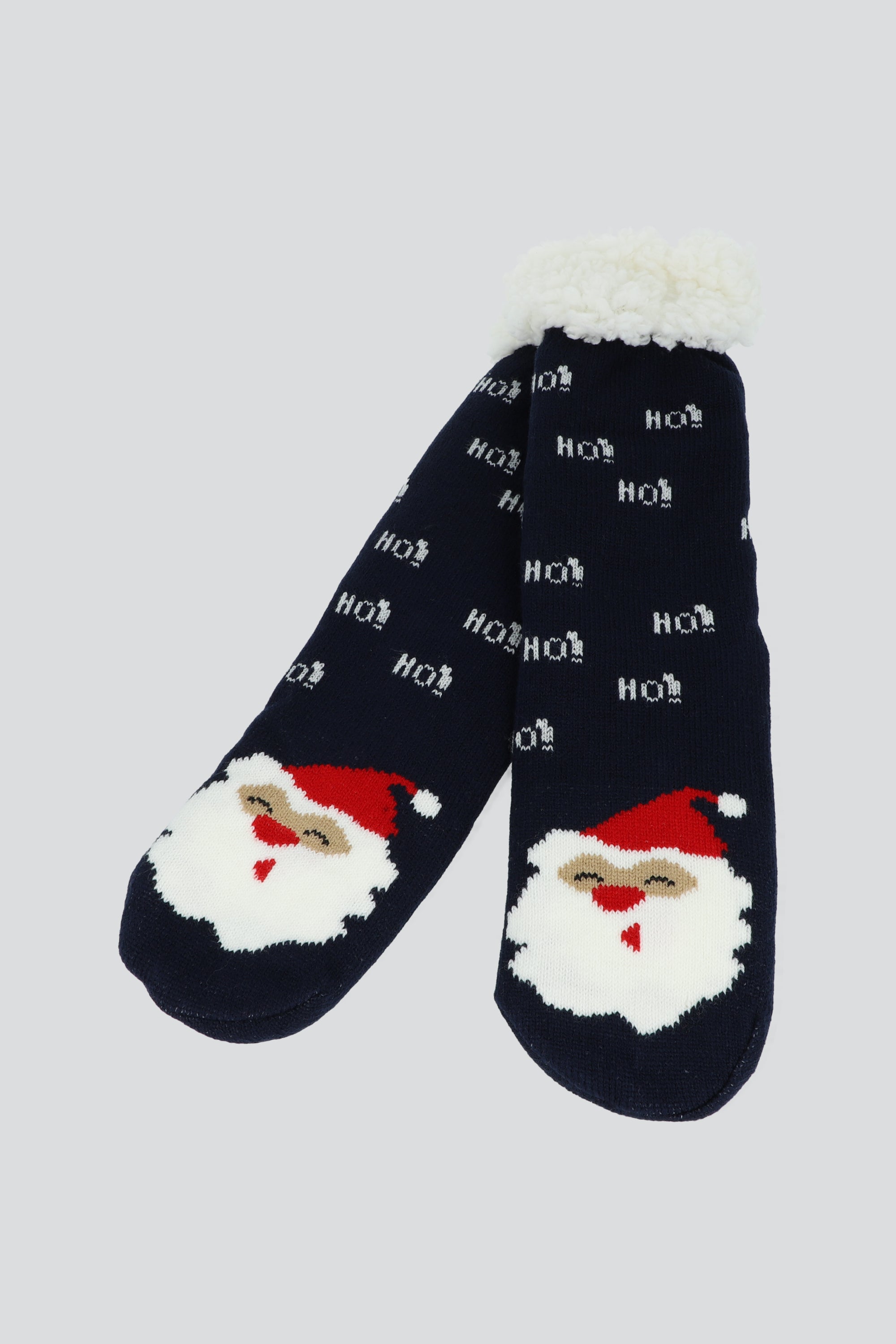 Calceta punto Santa Claus AZUL