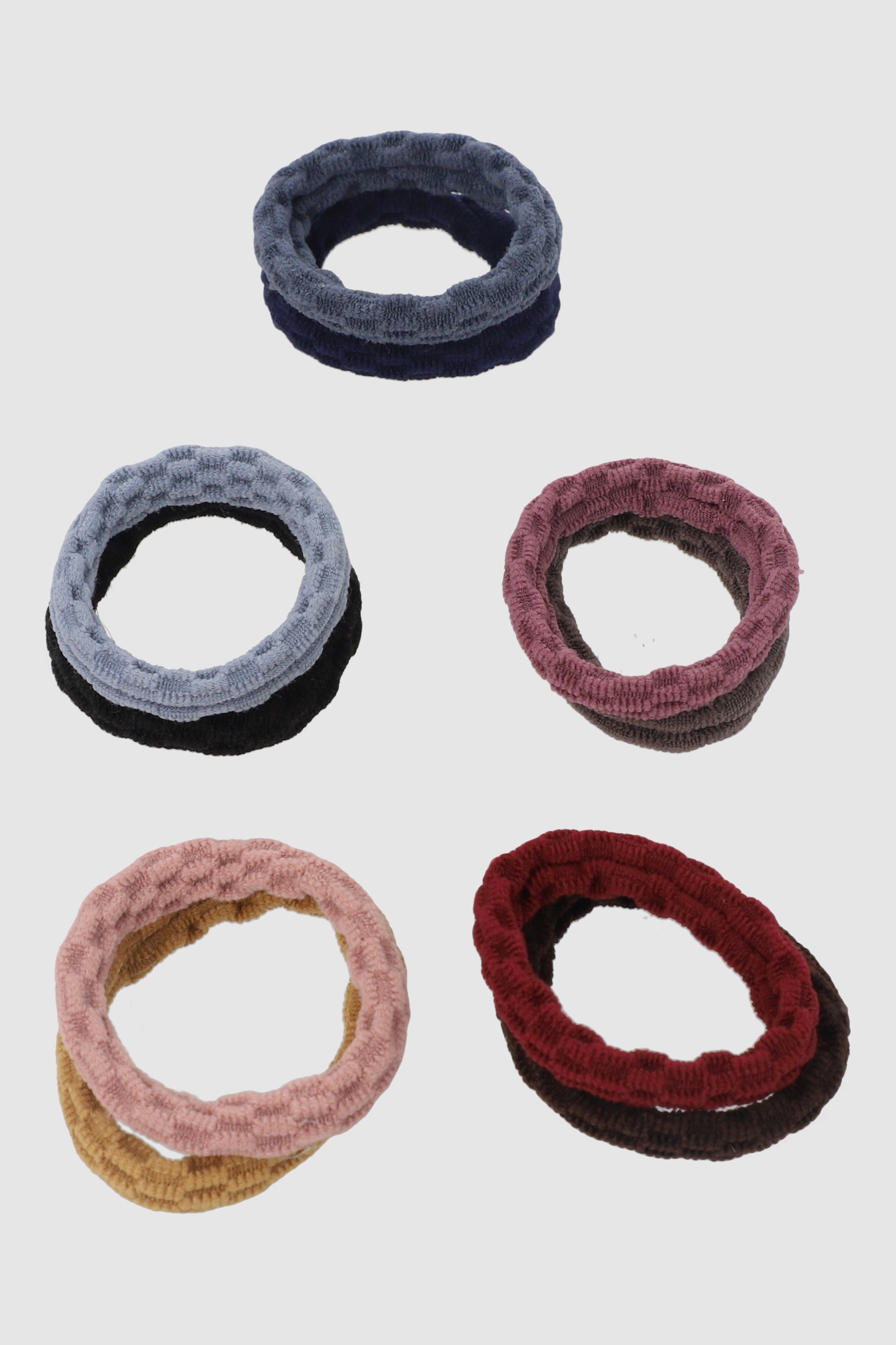 10 Piezas Ligas Textura Colores MULTICOLOR