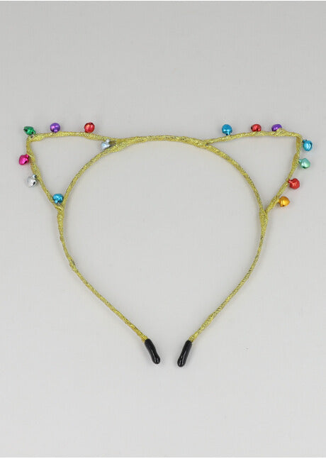 Diadema Gatito Navideño ORO