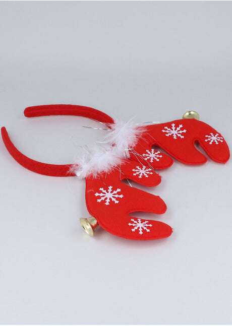 Diadema cuerno renos ROJO