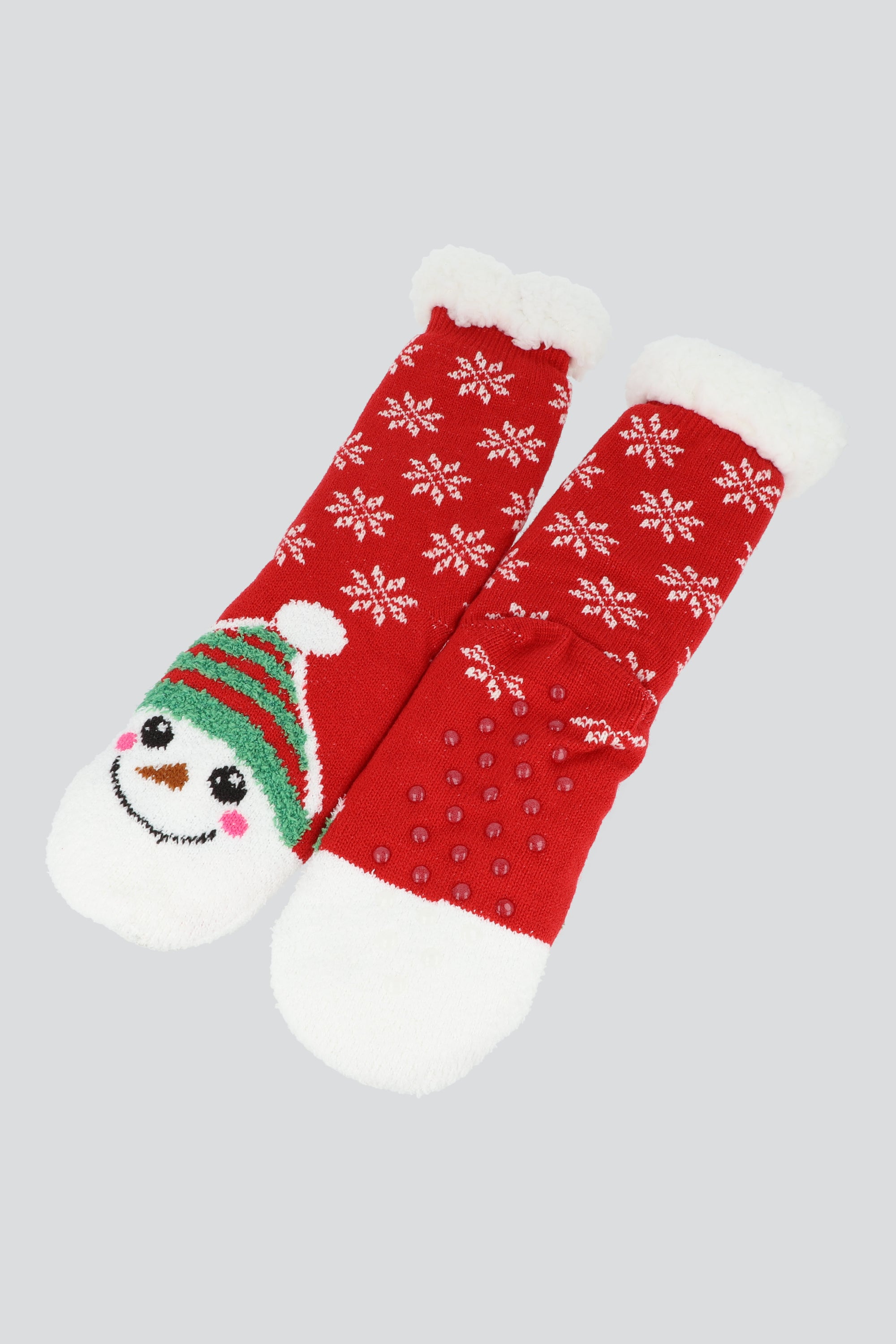 Pantucalcetas navideñas muñeco nieve ROJO
