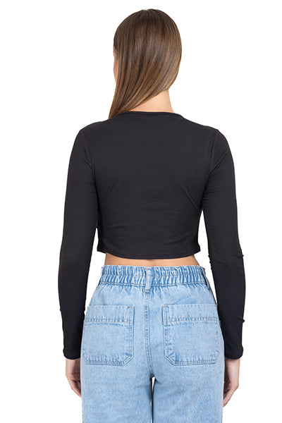 Top Rib Corazon NEGRO