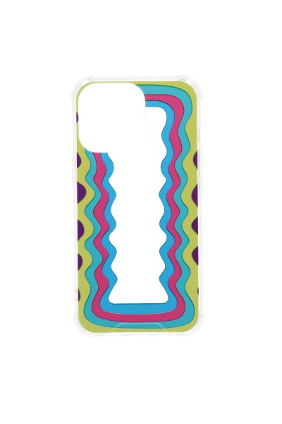 Funda celular i13 ondas corazón MULTICOLOR