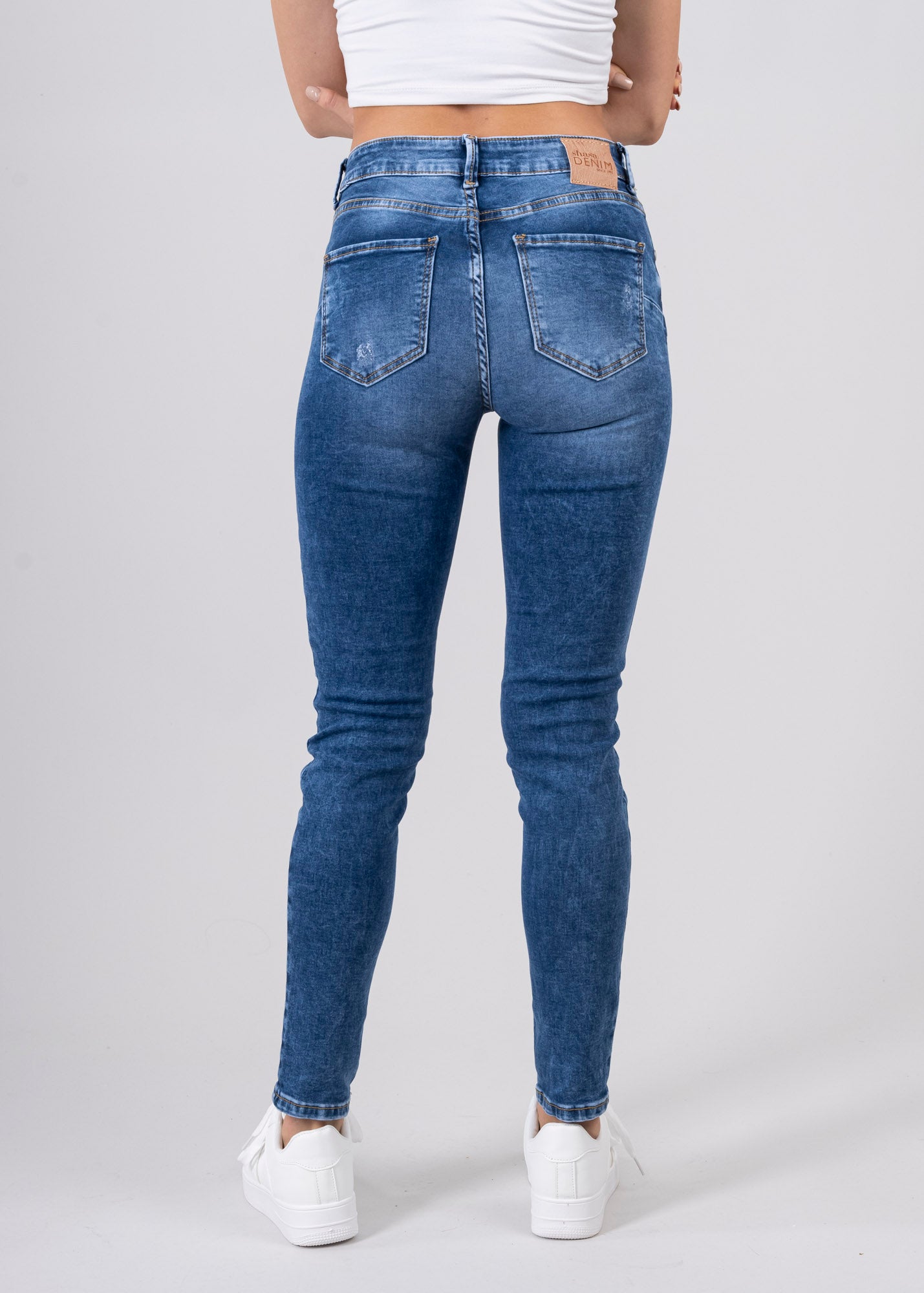 Jeans skinny cintura media ACID WASH