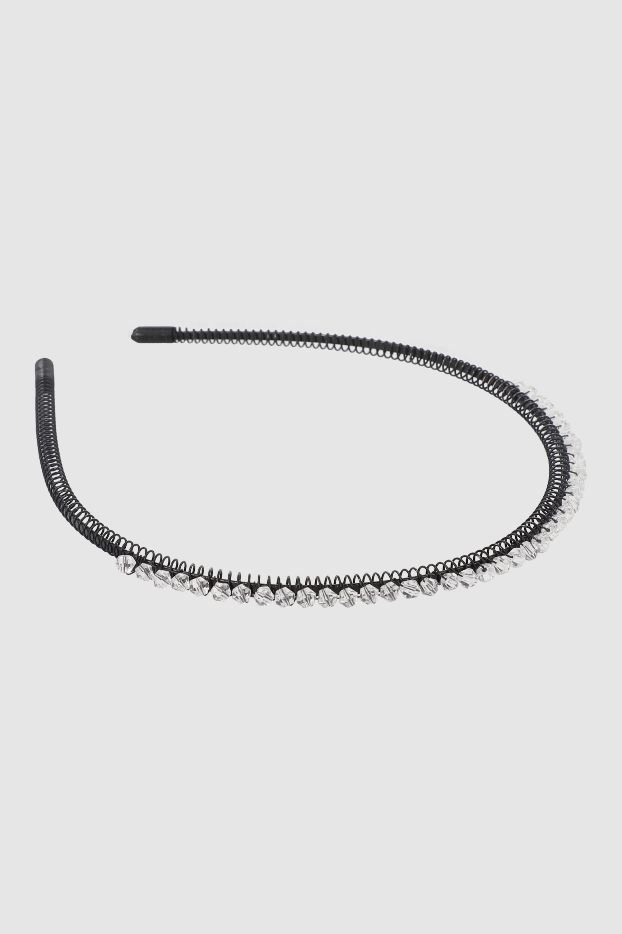 Diadema Plástico Brillos BLANCO