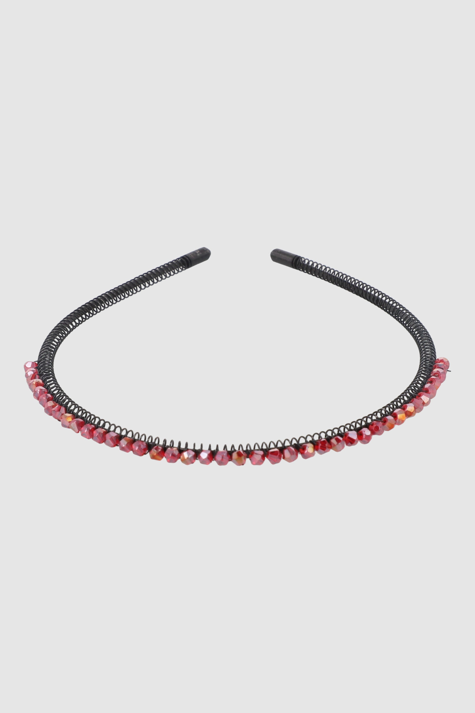 Diadema Plástico Brillos ROJO