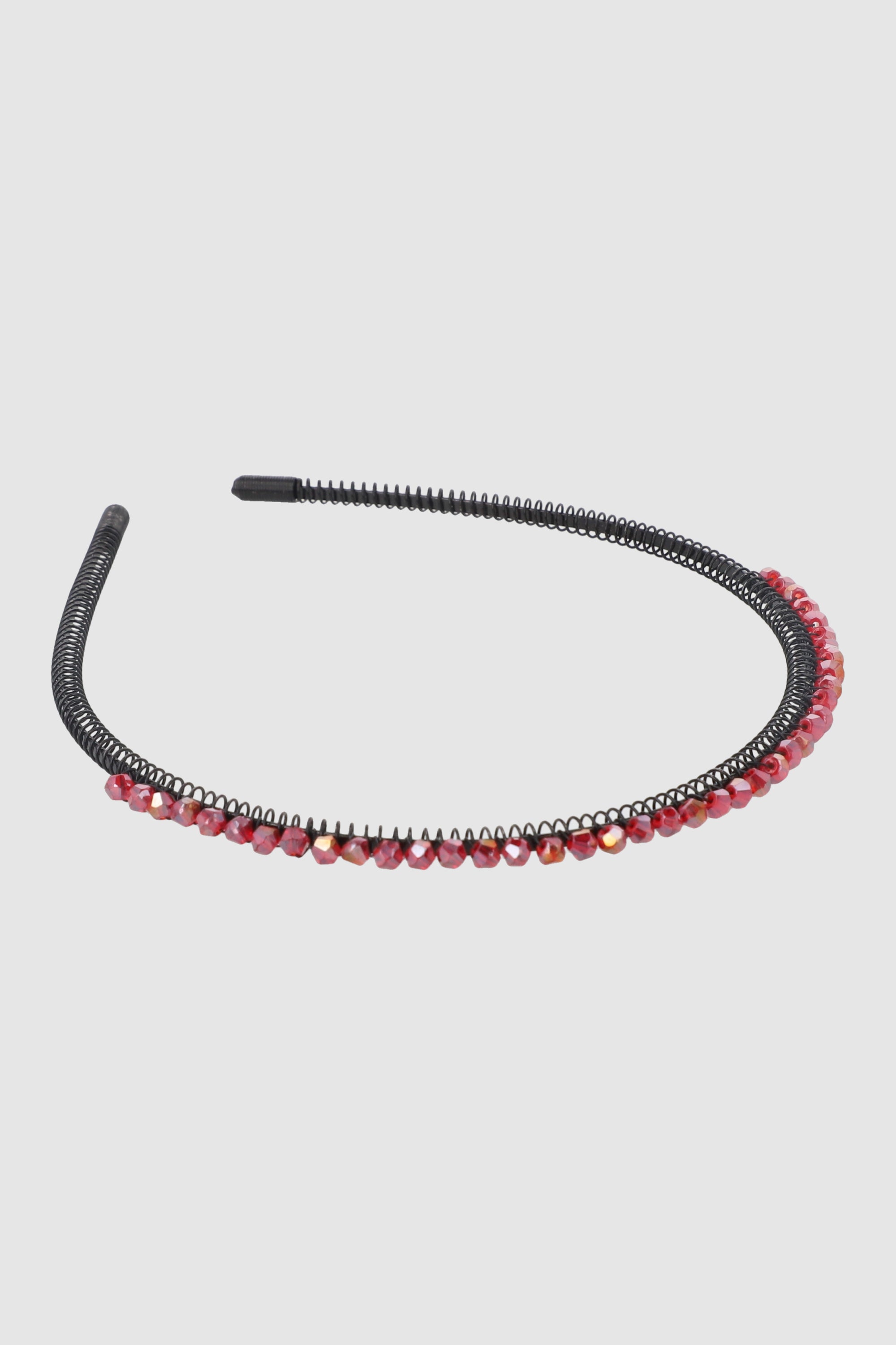 Diadema Plástico Brillos ROJO