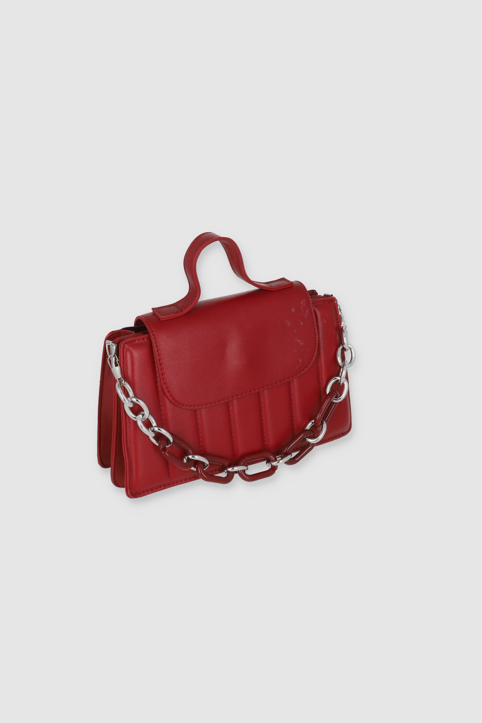 Bolso Crossbody Estructura Eslabón ROJO