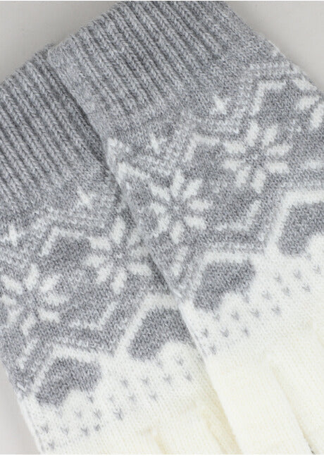 Guantes Tejidos Navidad GRIS