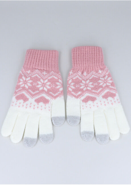 Guantes Tejidos Navidad PALO DE ROSA