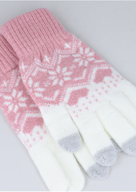 Guantes Tejidos Navidad PALO DE ROSA
