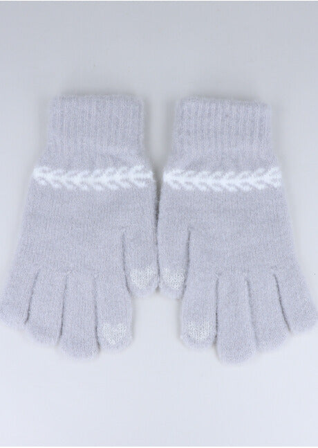 Guantes tejidos hojas
