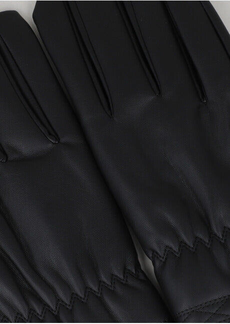 Guantes efecto piel rombos NEGRO