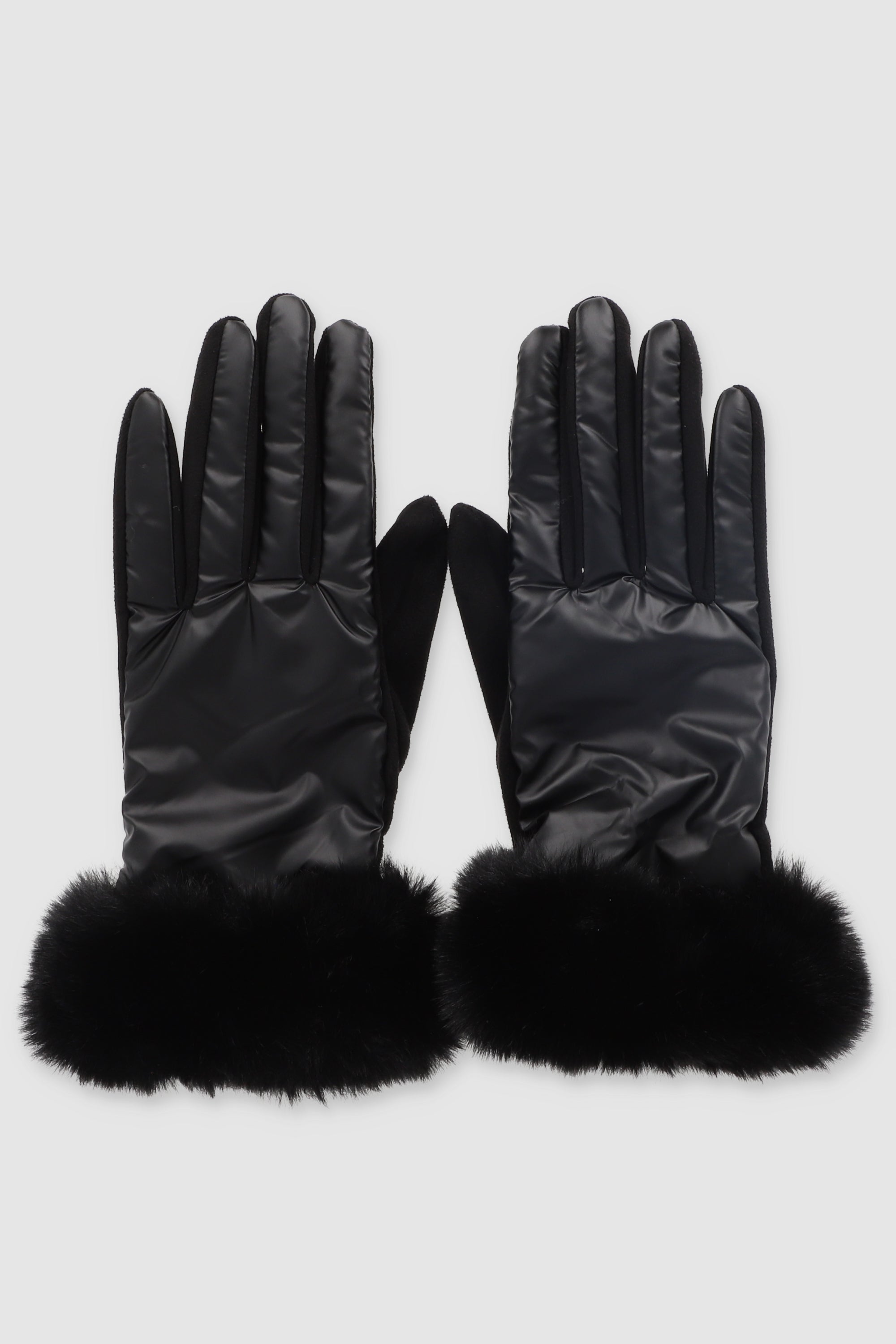 Guantes terciopelo peluche NEGRO