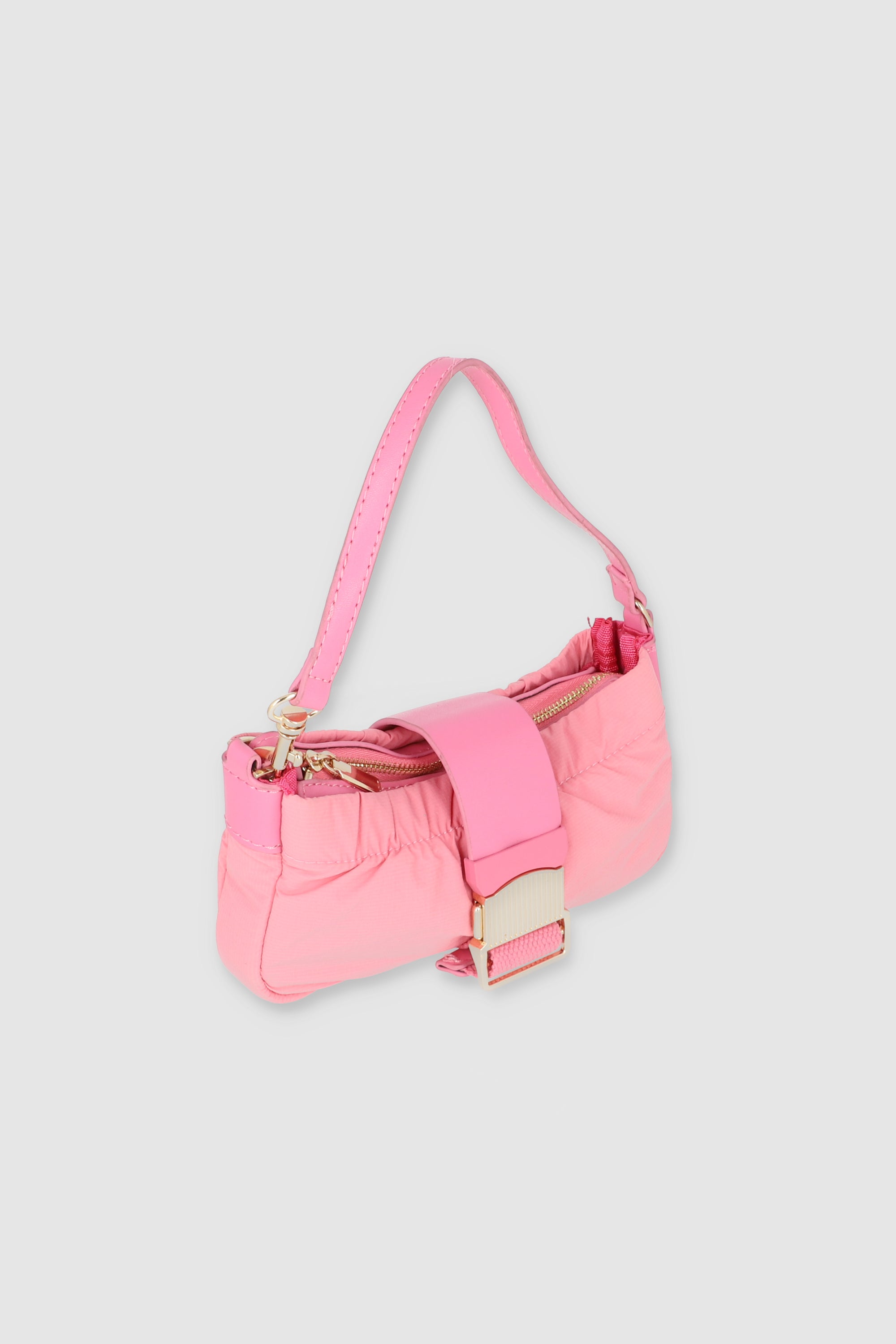 Bolso Baguette Puffer Hebilla ROSA