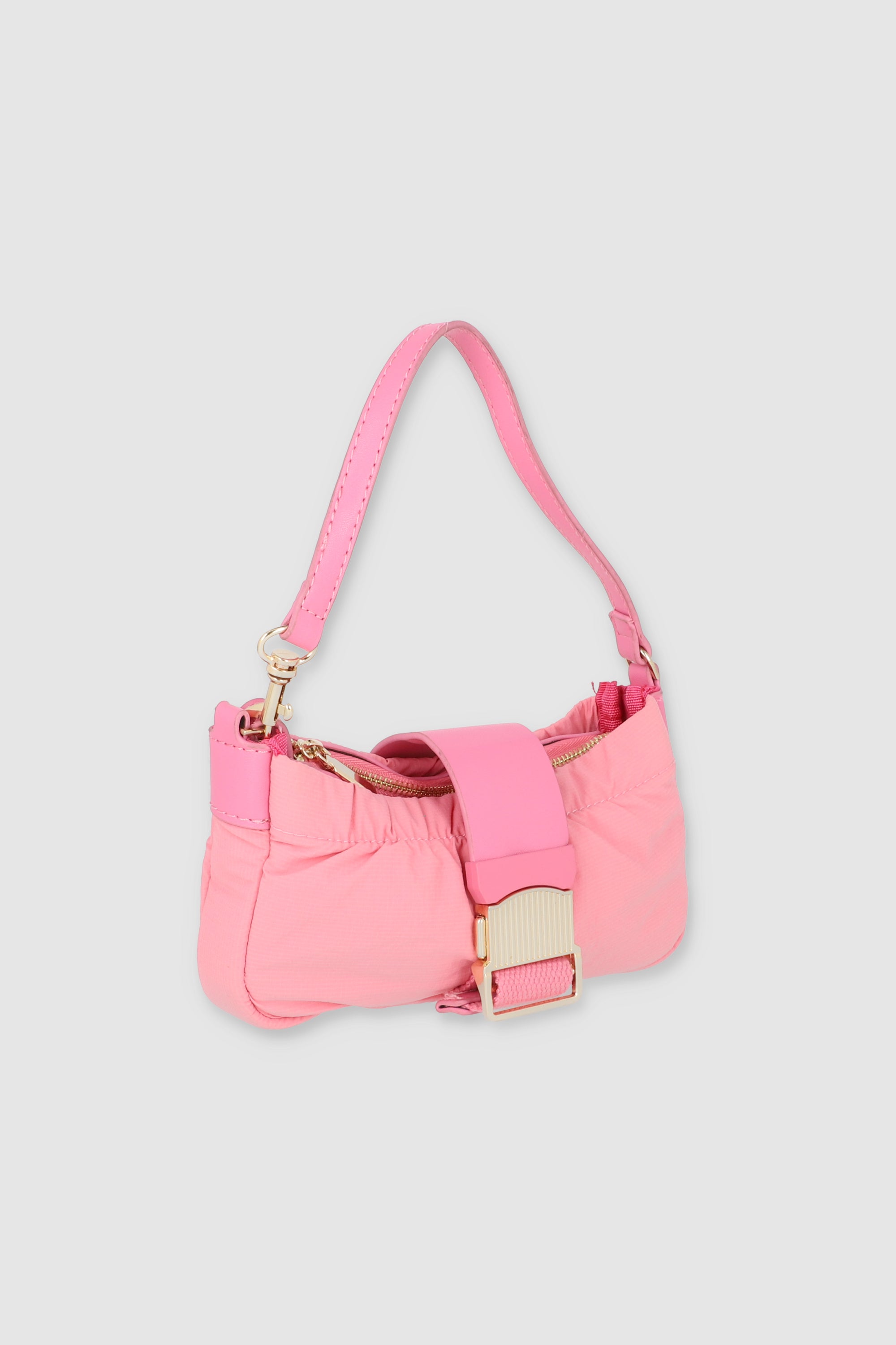 Bolso Baguette Puffer Hebilla ROSA