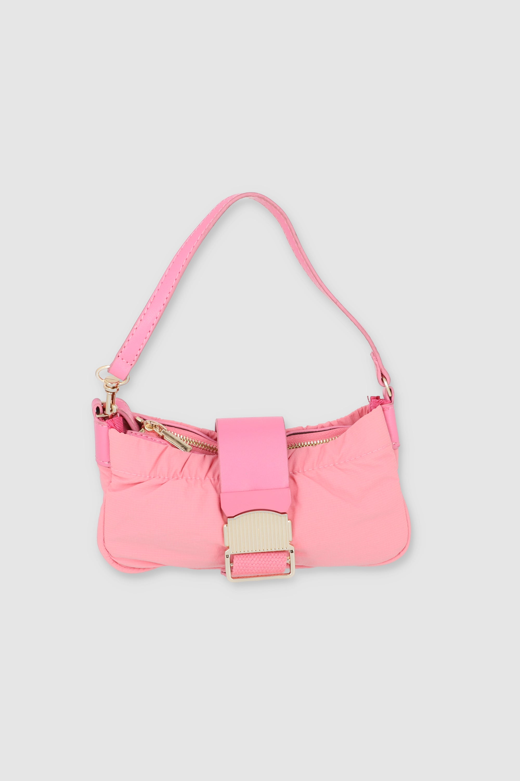 Bolso Baguette Puffer Hebilla ROSA