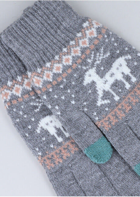 Guantes navideños renos