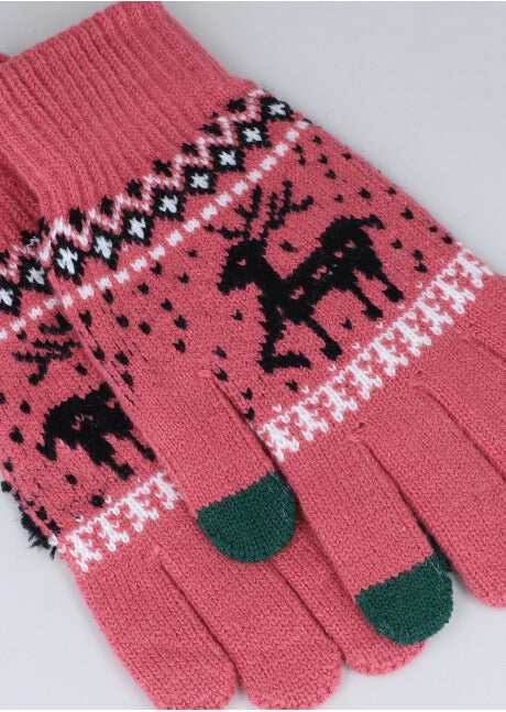 Guantes navideños renos
